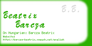 beatrix barcza business card